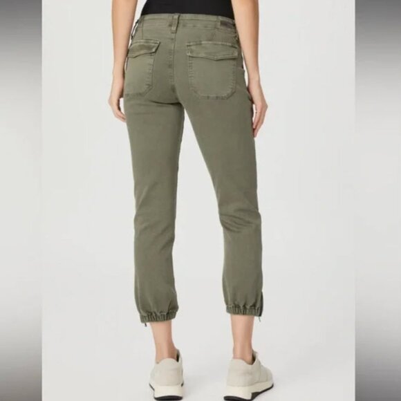 NWOT Women's PAIGE Mayslie Army Green Cargo Jogger Size 27 - Picture 2 of 5